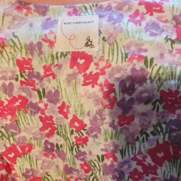 Burt's Bees Cute Floral Footie PJ/Outfit -Size 0-3Mos NWT - Picture 3 of 3